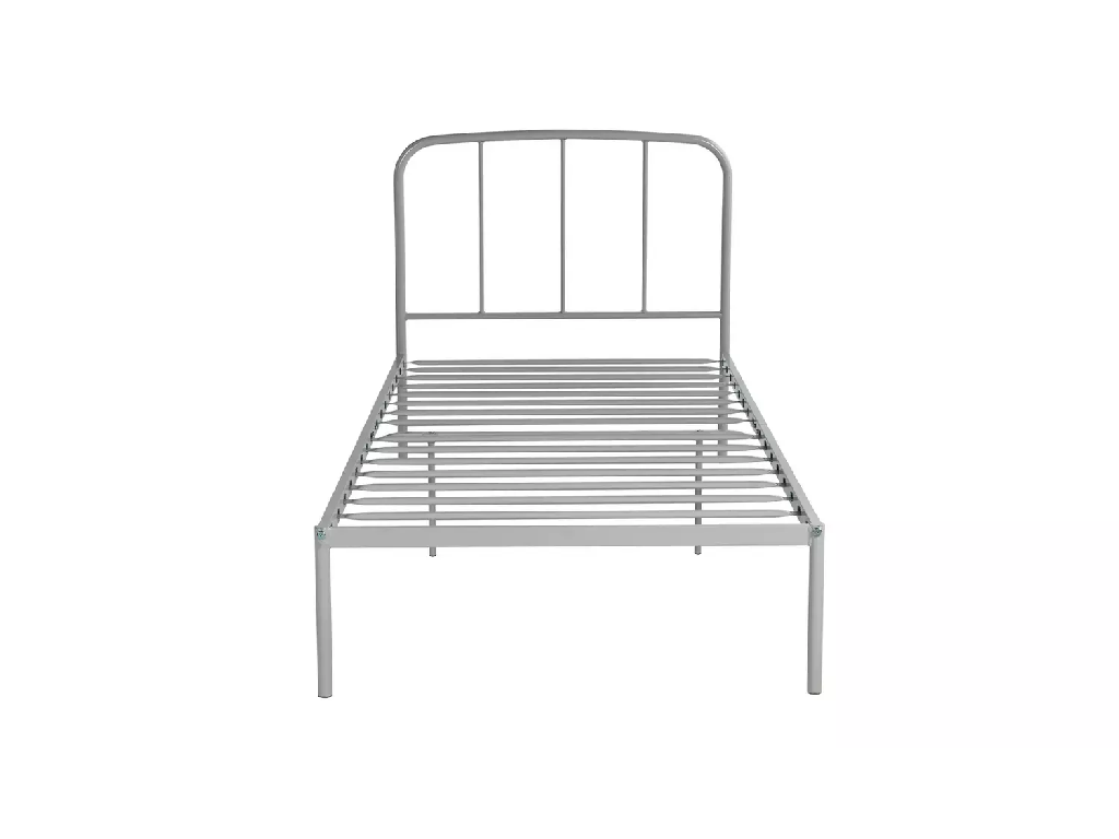 Freja Single Metal Bed Frame - Silver