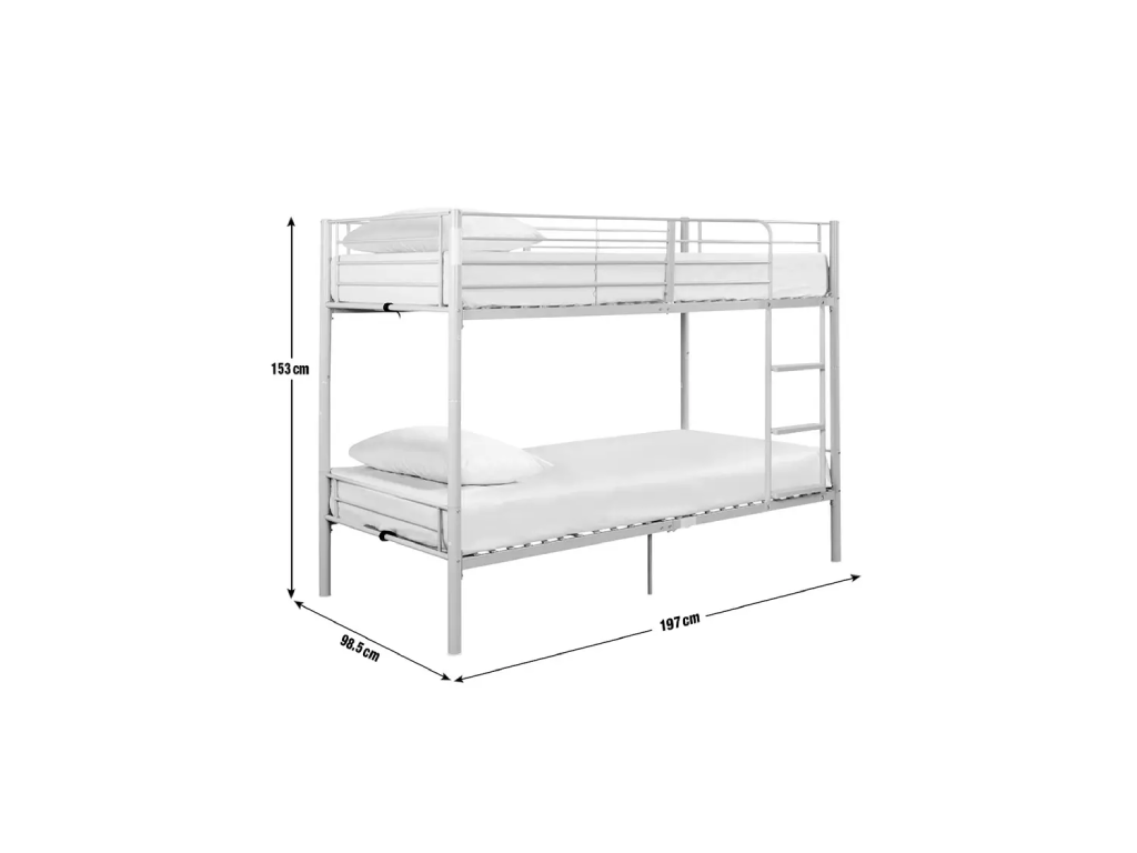 Mason Metal Bunk Bed - White
