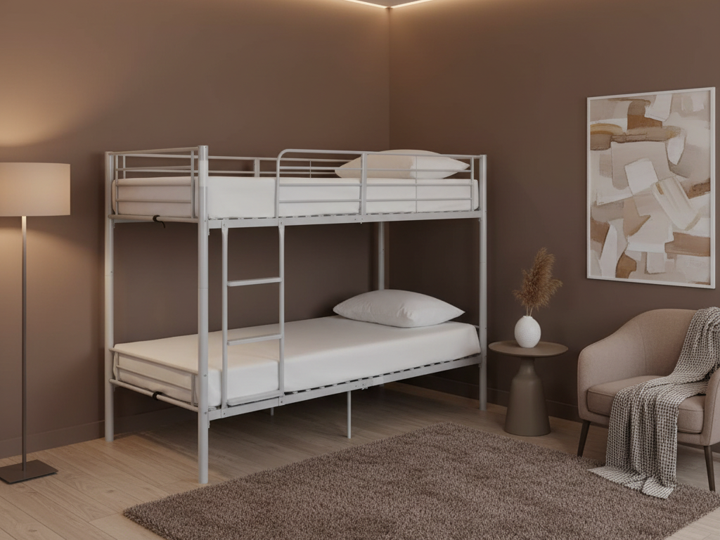 Mason Metal Bunk Bed - White