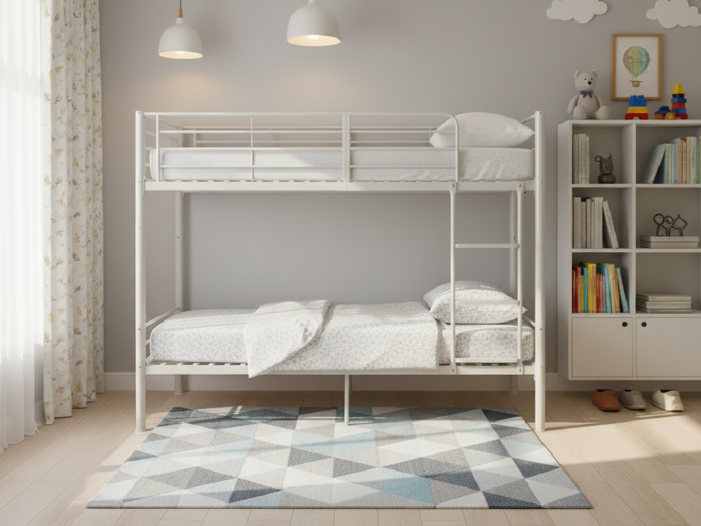 Mason Metal Bunk Bed - White