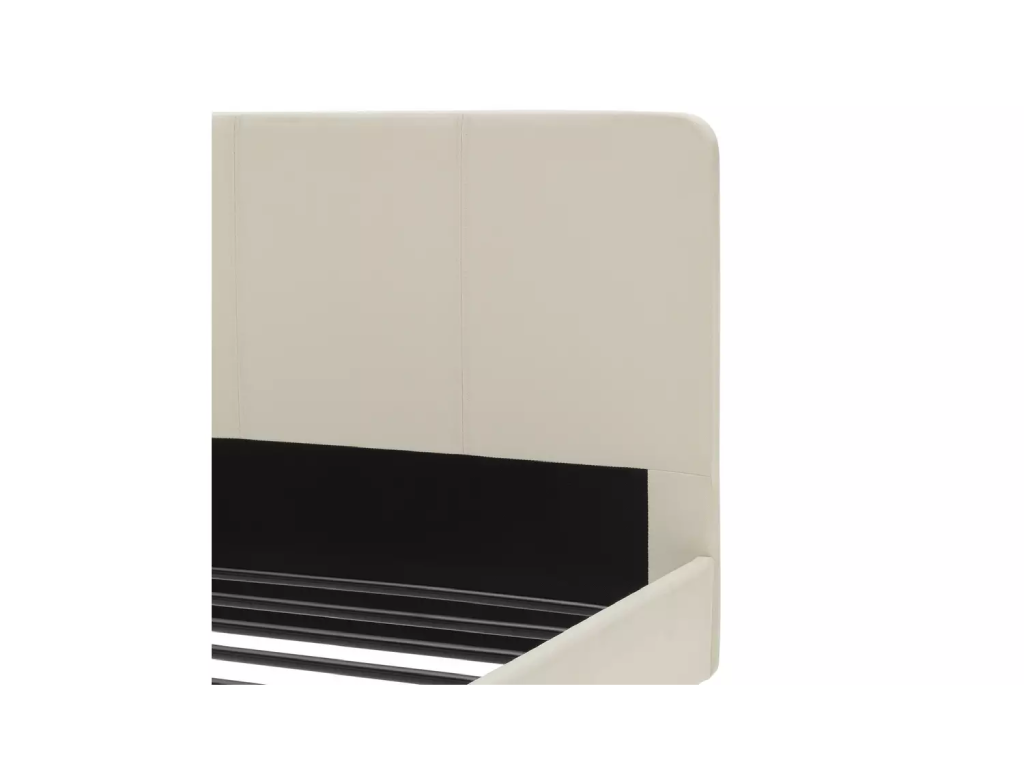 Kristopher Single Fabric Bed Frame - Cream