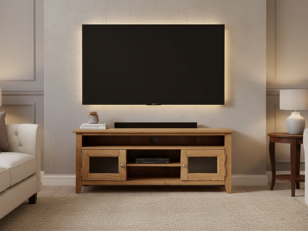 Islington 2 Door Oak TV Unit - Natural