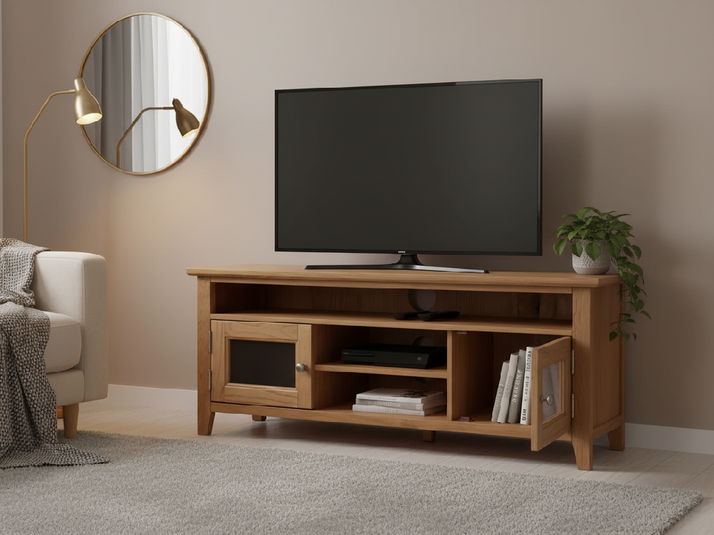 Islington 2 Door Oak TV Unit - Natural