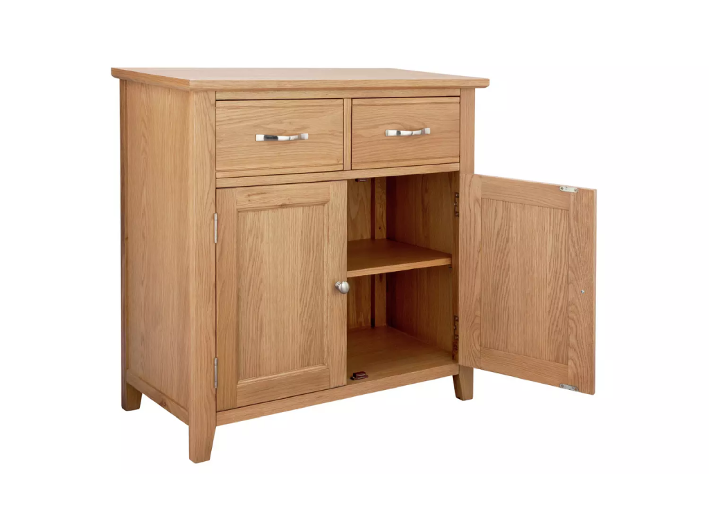 Islington 2 Door Oak Veneer Sideboard-Natural