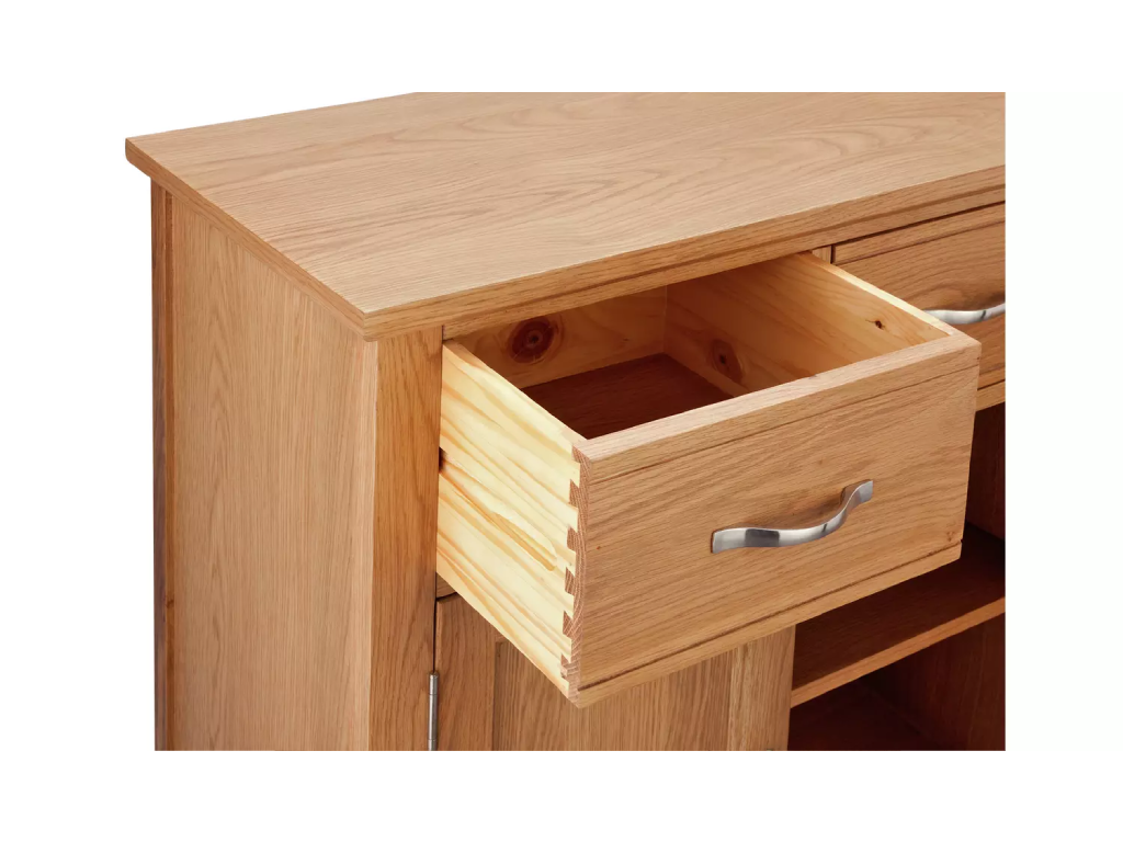 Islington 2 Door Oak Veneer Sideboard-Natural