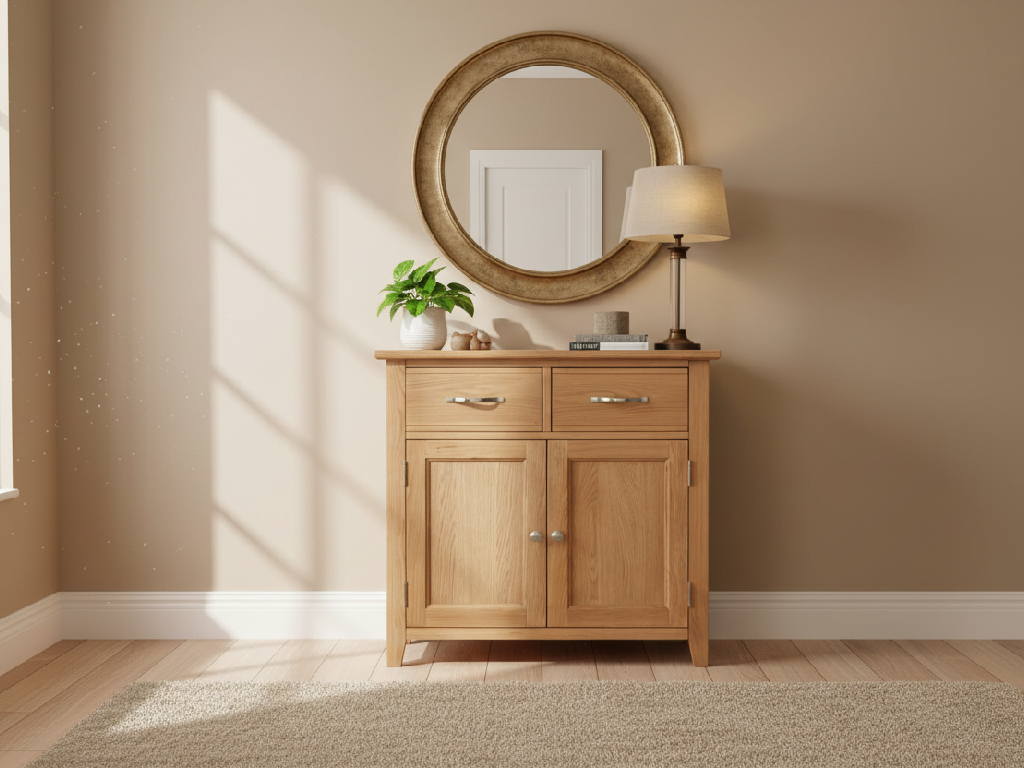 Islington 2 Door Oak Veneer Sideboard-Natural