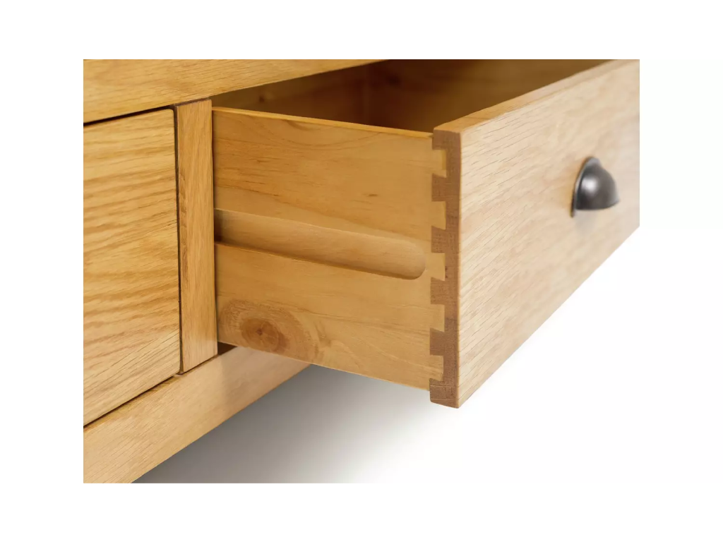 Kent 2 Drawer Corner Oak TV Unit - Natural