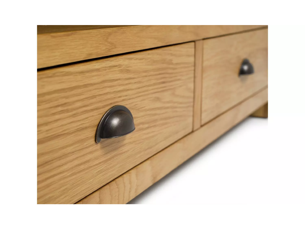 Kent 2 Drawer Corner Oak TV Unit - Natural