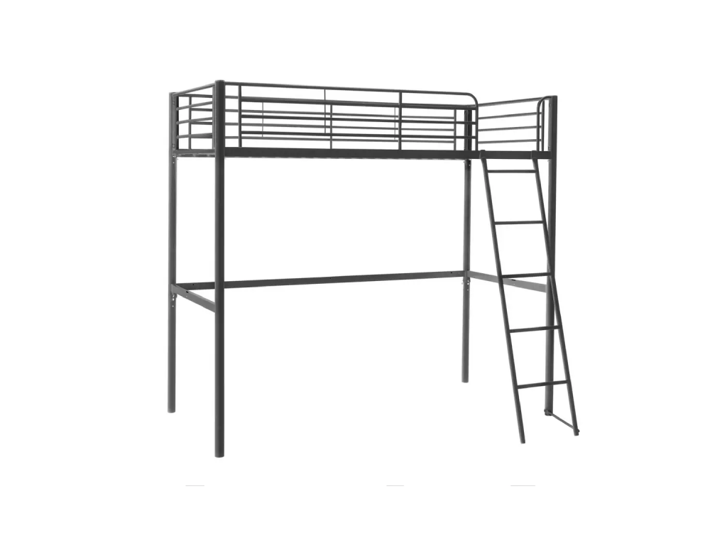 Riley High Sleeper Metal Bed Frame - Black