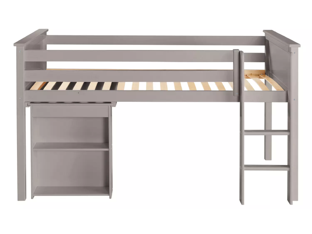 Habitat Brooklyn Mid Sleeper with Desk - Grey