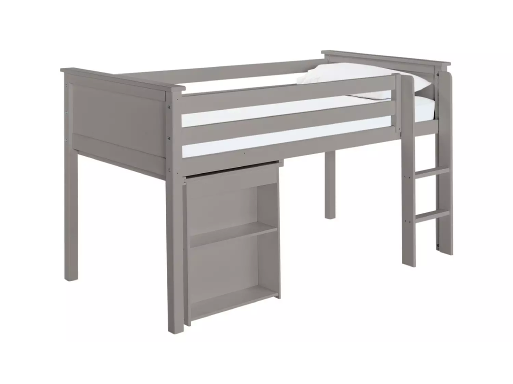 Habitat Brooklyn Mid Sleeper with Desk - Grey