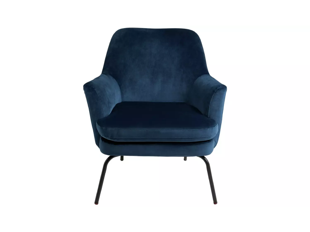 Habitat Celine Velvet Accent Chair - Blue