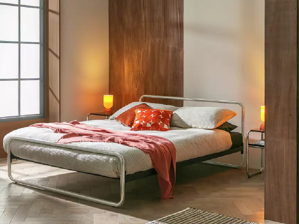 Habitat Albers Steel Double Bed Frame - Nickle