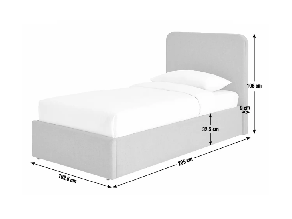 Habitat Chadwell Single End Lift Ottoman Bed - Rust