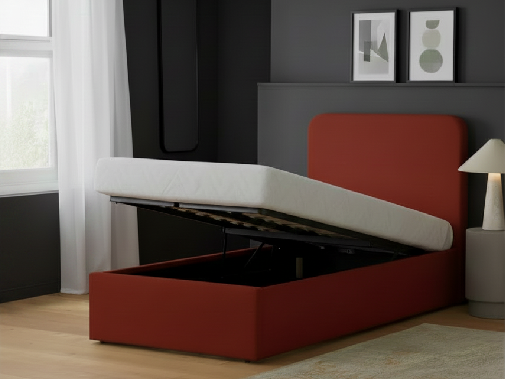 Habitat Chadwell Single End Lift Ottoman Bed - Rust