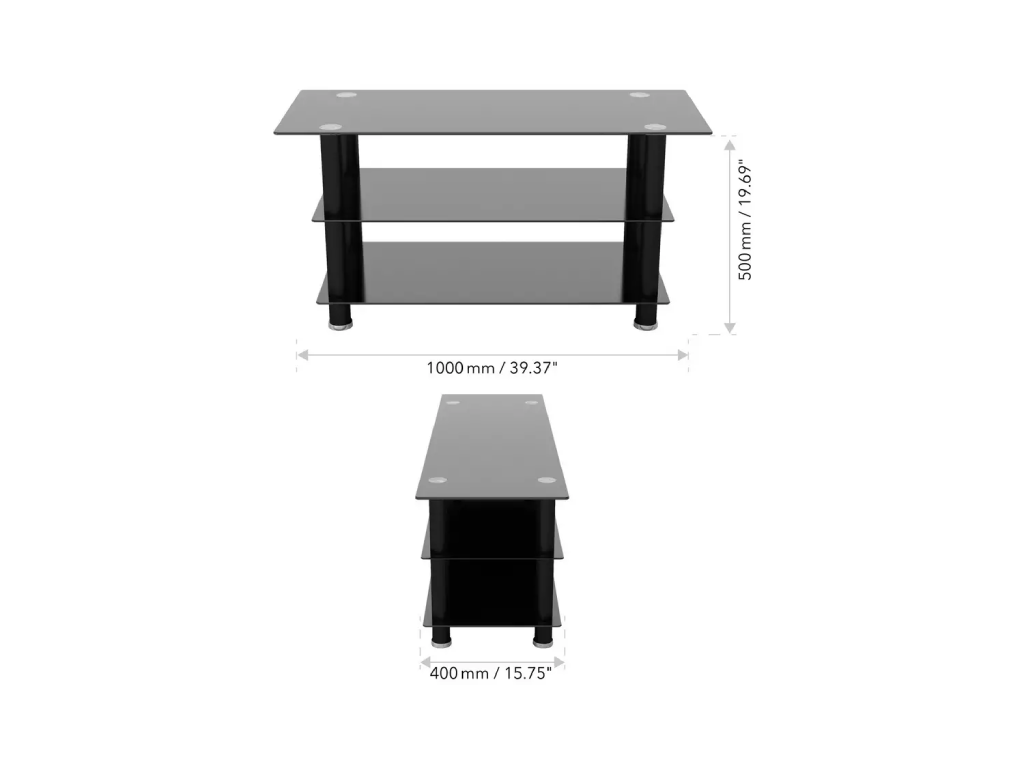 AVF Glass up to 50 Inch TV Stand - Black