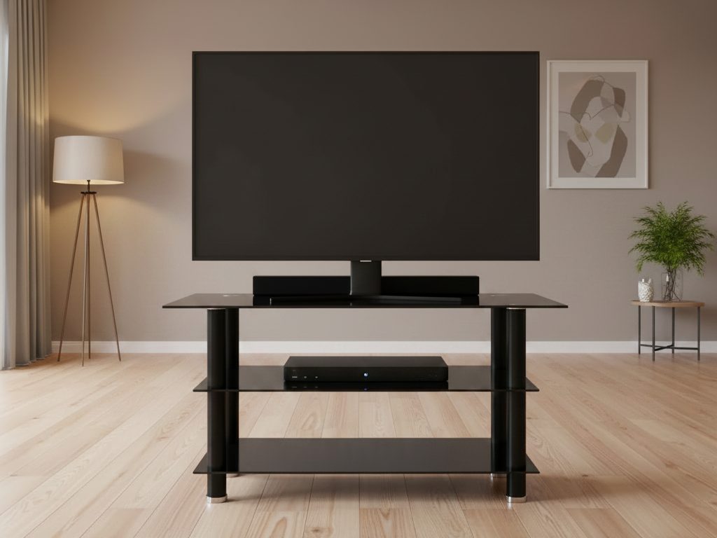 AVF Glass up to 50 Inch TV Stand - Black