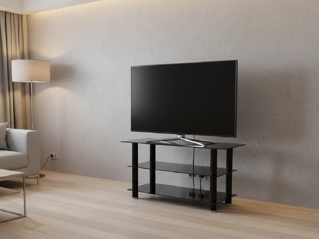 AVF Glass up to 50 Inch TV Stand - Black