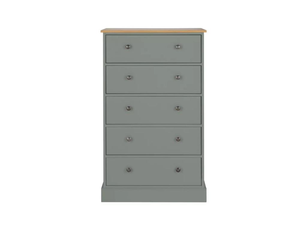 Kensington 5 Drawer Chest - Sage Green