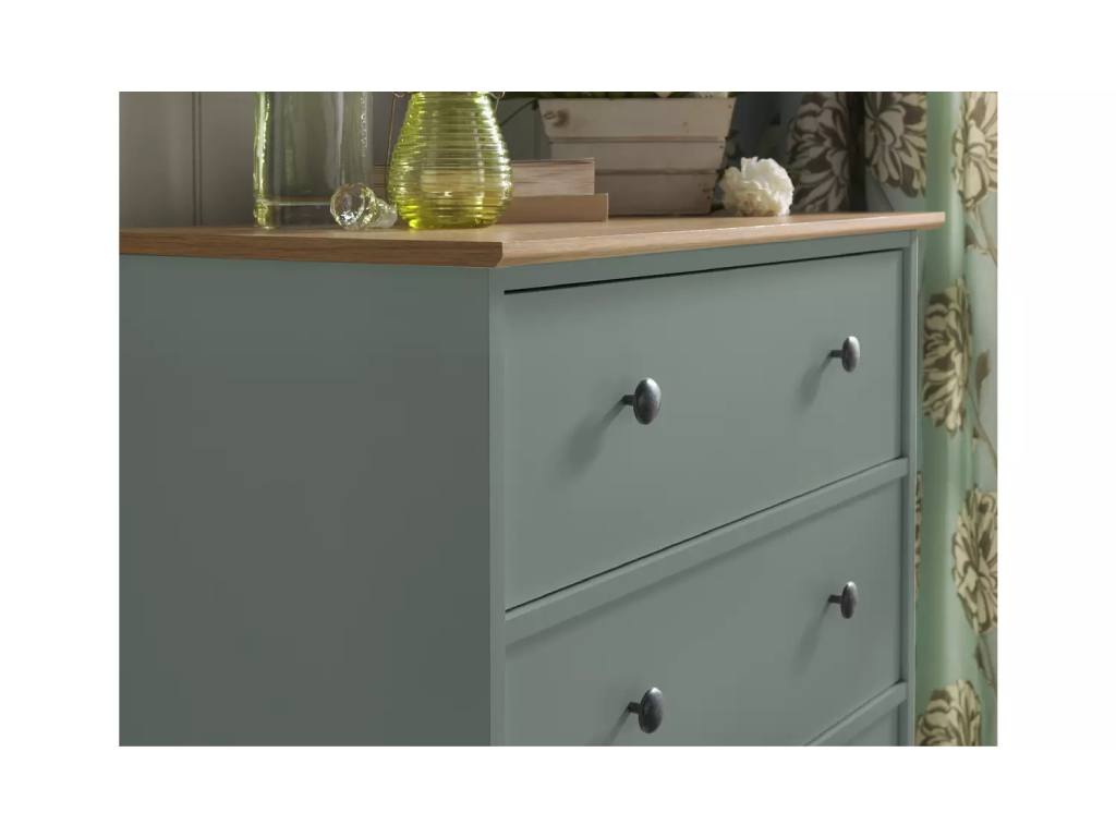 Kensington 5 Drawer Chest - Sage Green