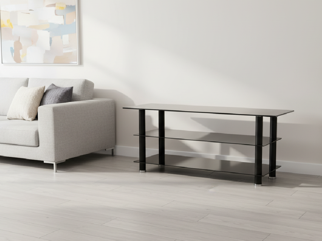 AVF Glass Up to 65 Inch TV Stand - Black (B-Grade)