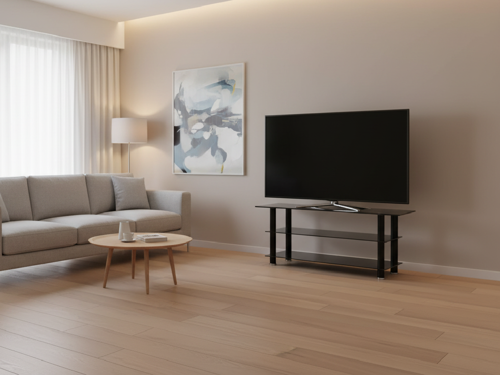 AVF Glass Up to 65 Inch TV Stand - Black (B-Grade)