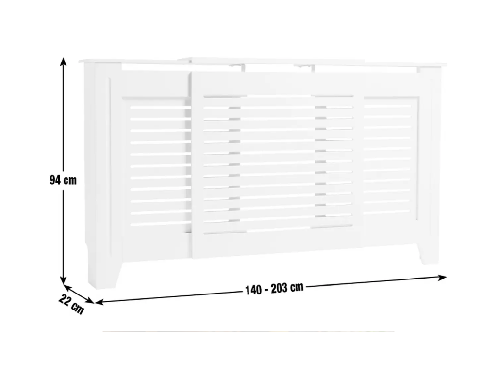 Austin Extendable Radiator Cover - White