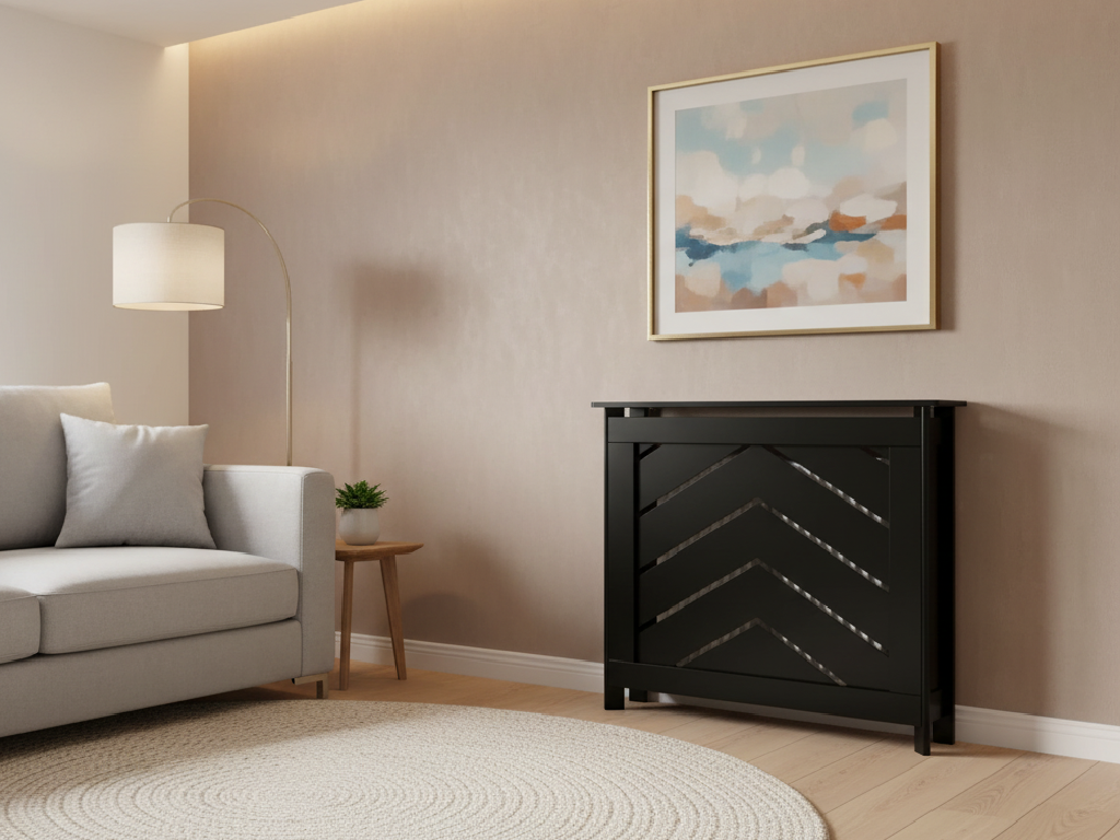 Habitat Chevron Mini Radiator Cover - Black