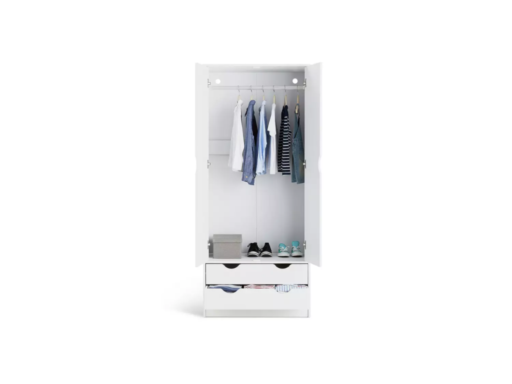 Habitat Kids Pagnell 2 Door 2 Drawer Wardrobe - White