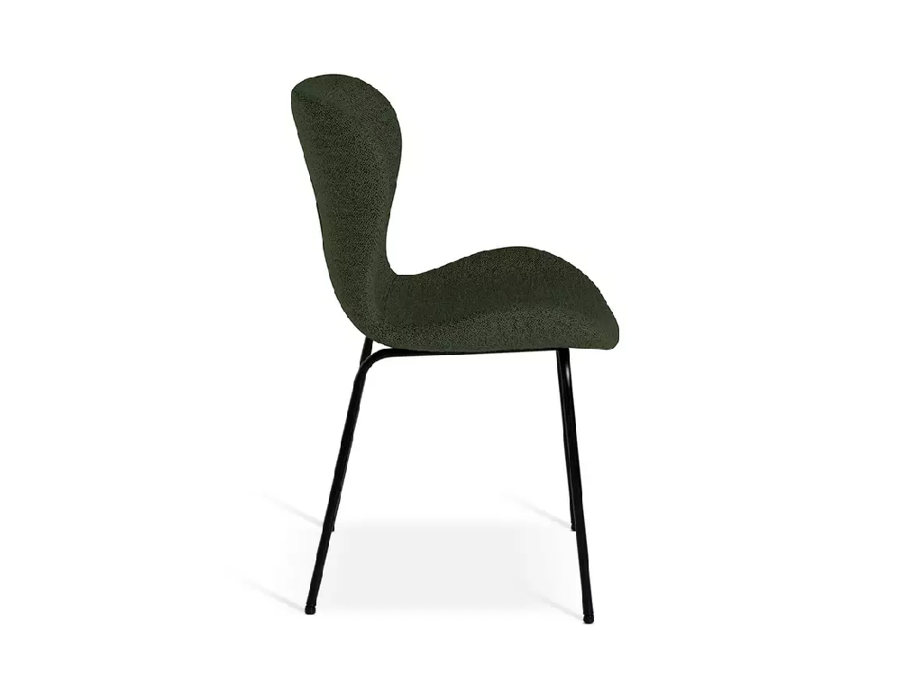 Habitat Etta Pair of Fabric Dining Chair - Green