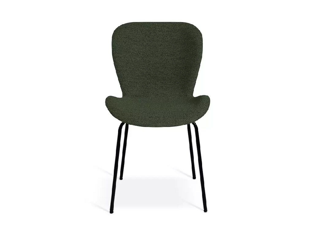 Habitat Etta Pair of Fabric Dining Chair - Green