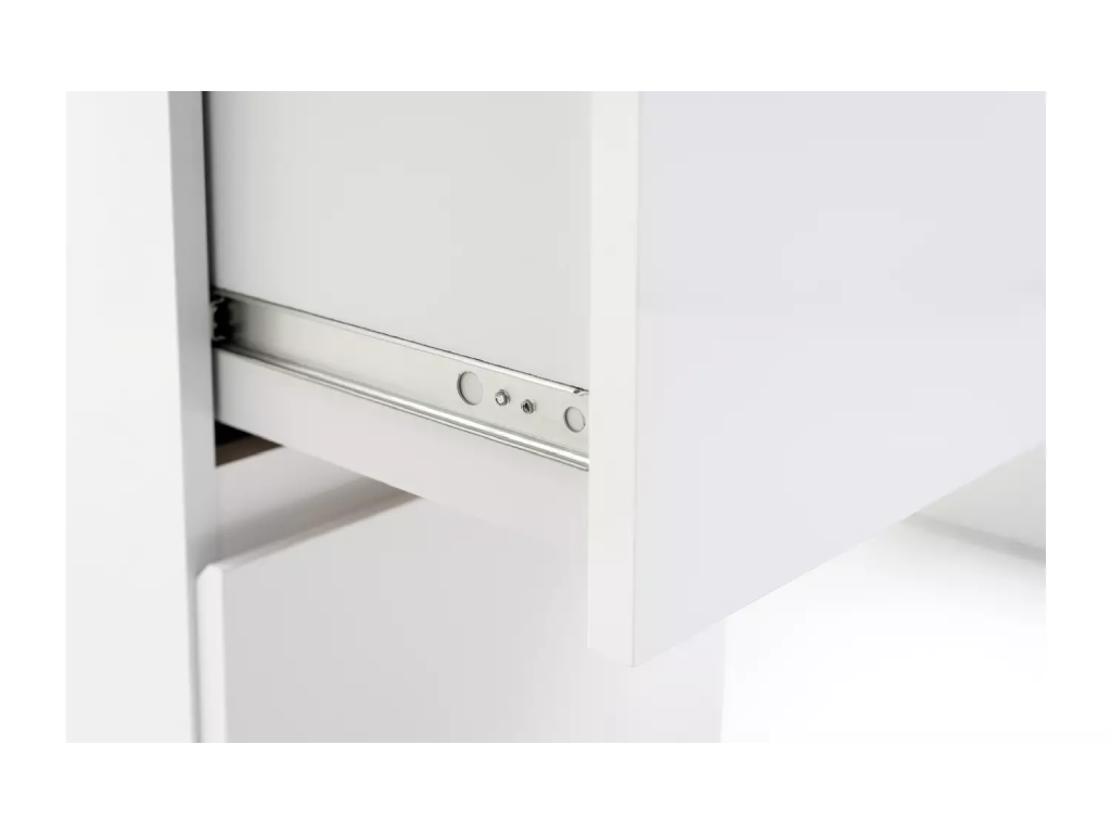 Jenson Double Pedestal Dressing Table-Matte White