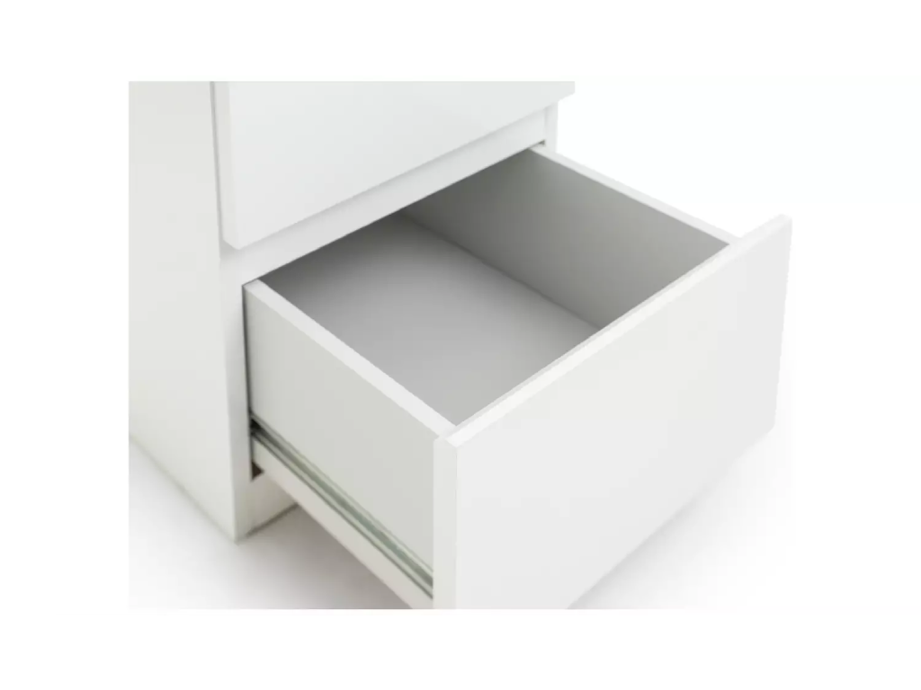 Jenson Double Pedestal Dressing Table-Matte White