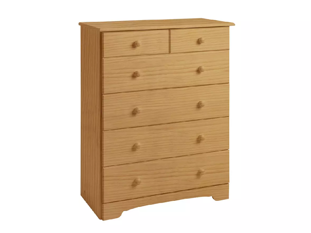 Nordic 6 Drawer Chest - Pine