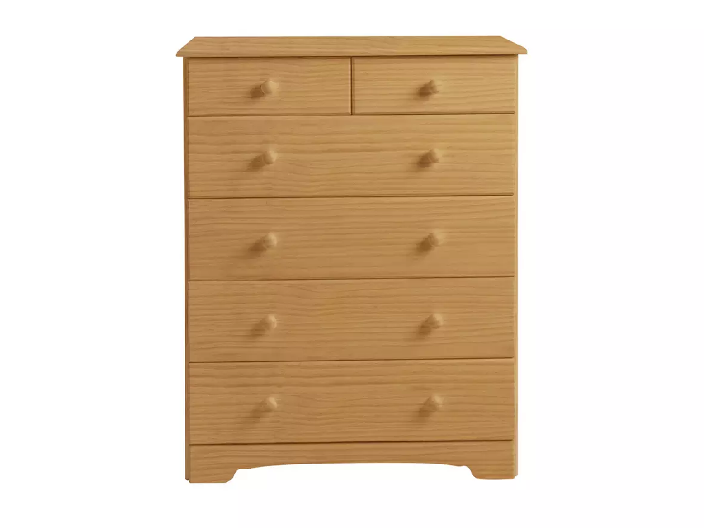 Nordic 6 Drawer Chest - Pine