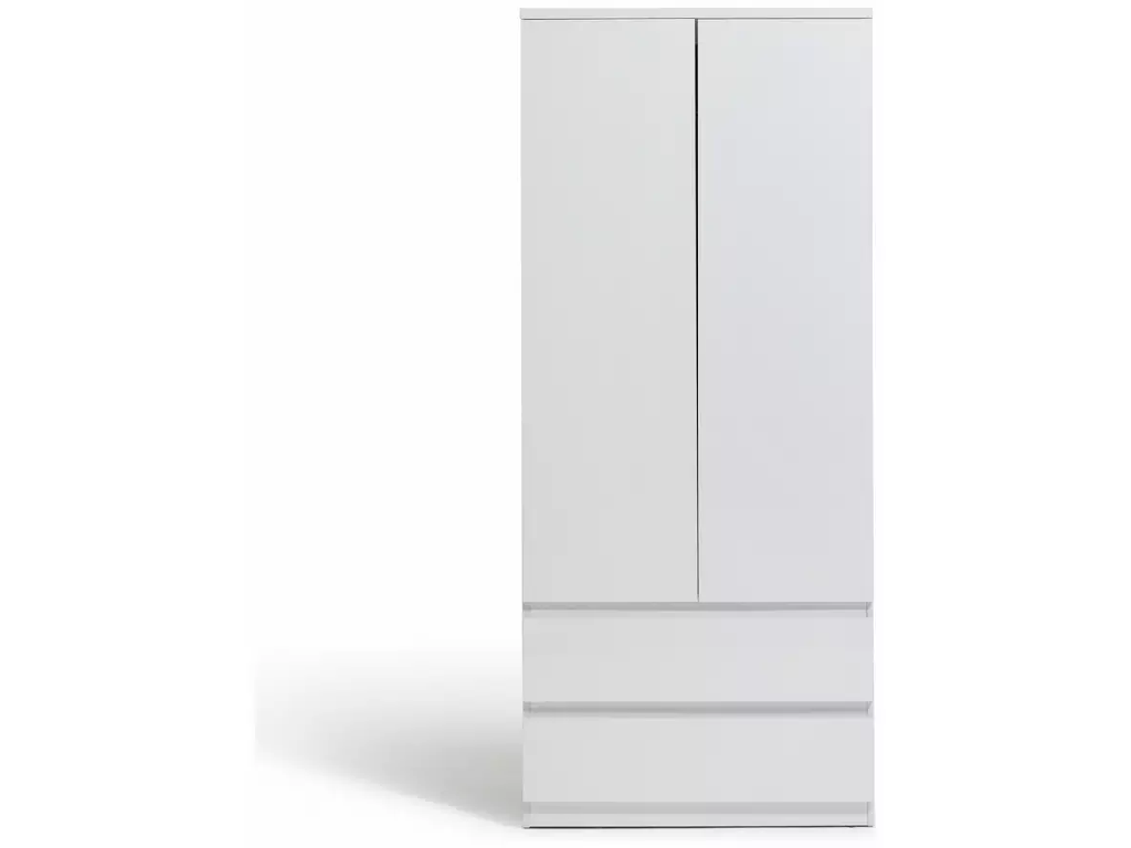 Jenson 2 Door 2 Drawer Wardrobe - Matte White