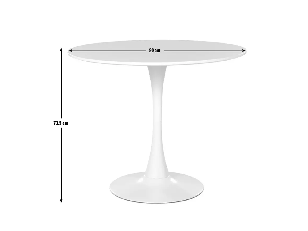 Habitat Tulip 4 Seater Round Dining Table - White - (B-Grade)
