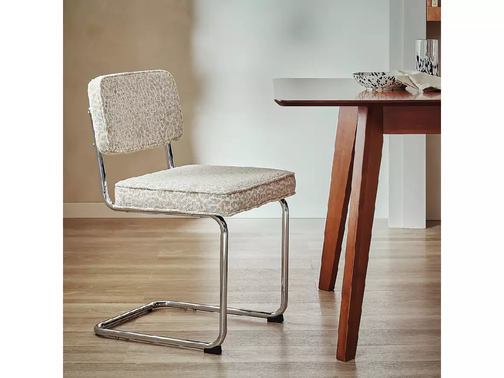 Habitat Enzu Metal Dining Chair - Leopard