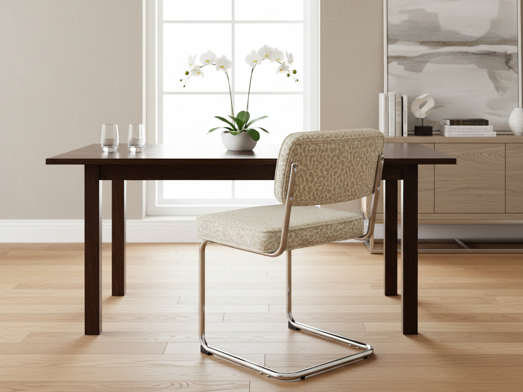 Habitat Enzu Metal Dining Chair - Leopard