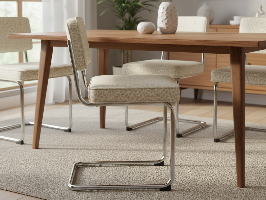 Habitat Enzu Metal Dining Chair - Leopard