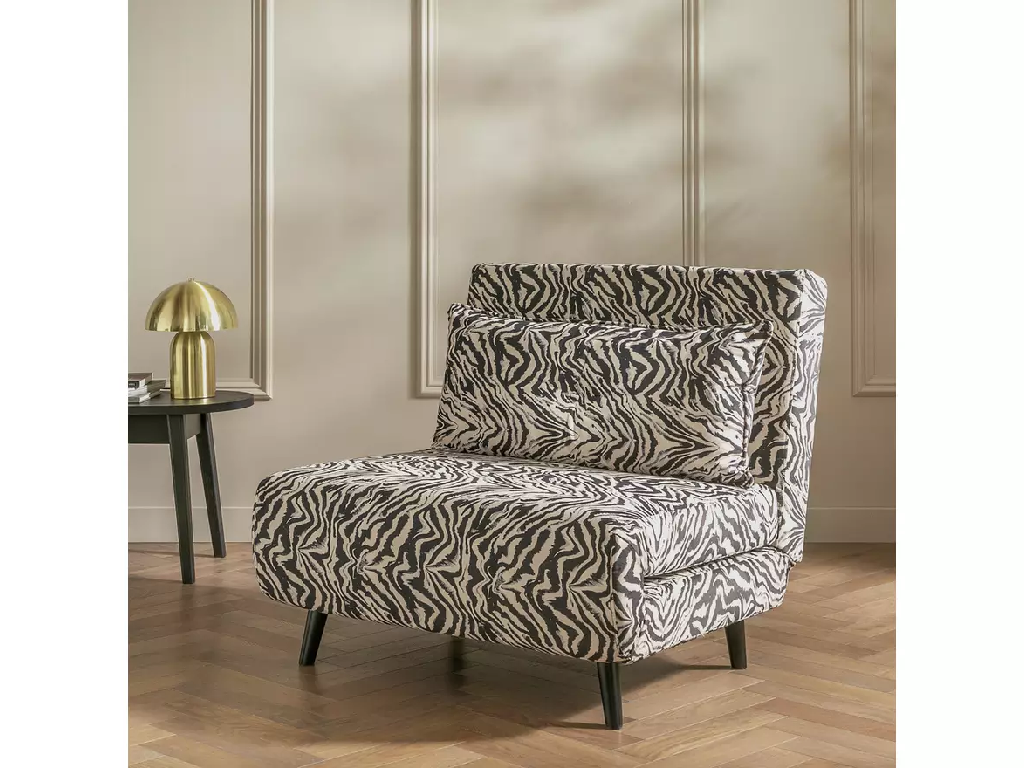 Habitat Roma Single Fabric Chairbed - Zebra Print