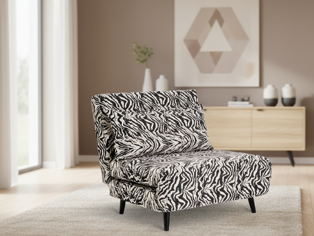 Habitat Roma Single Fabric Chairbed - Zebra Print
