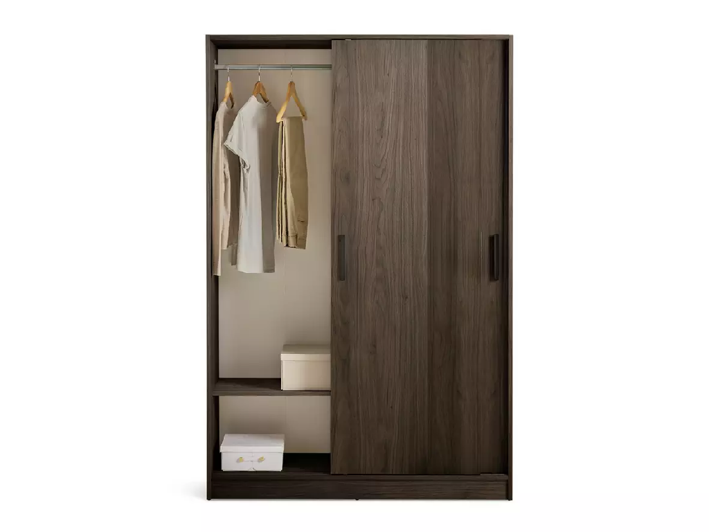 Nova 2 Door Sliding Wardrobe - Walnut - (B-Grade)