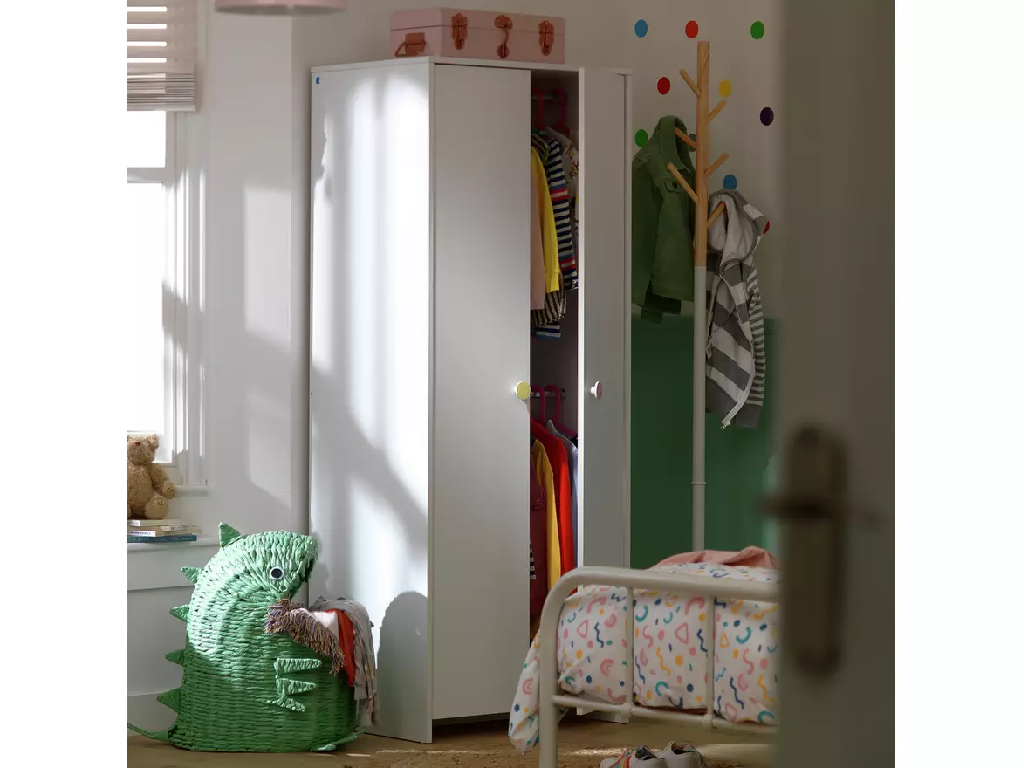 Kids Juno 2 Door Wardrobe - White