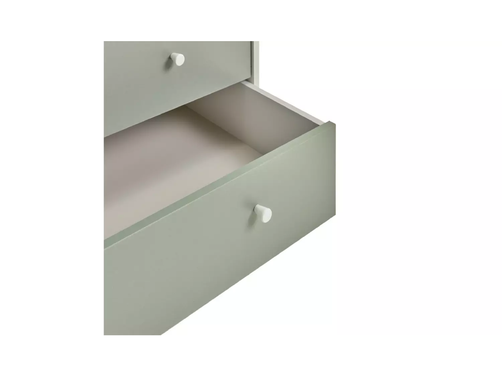 Malibu 2 Door 2 Drawer Wardrobe - Green and White (B-Grade)