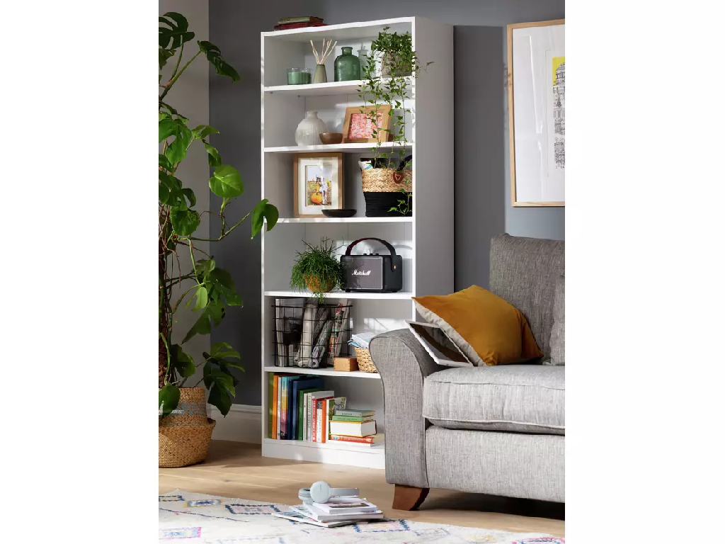 Maine Deep Bookcase - White