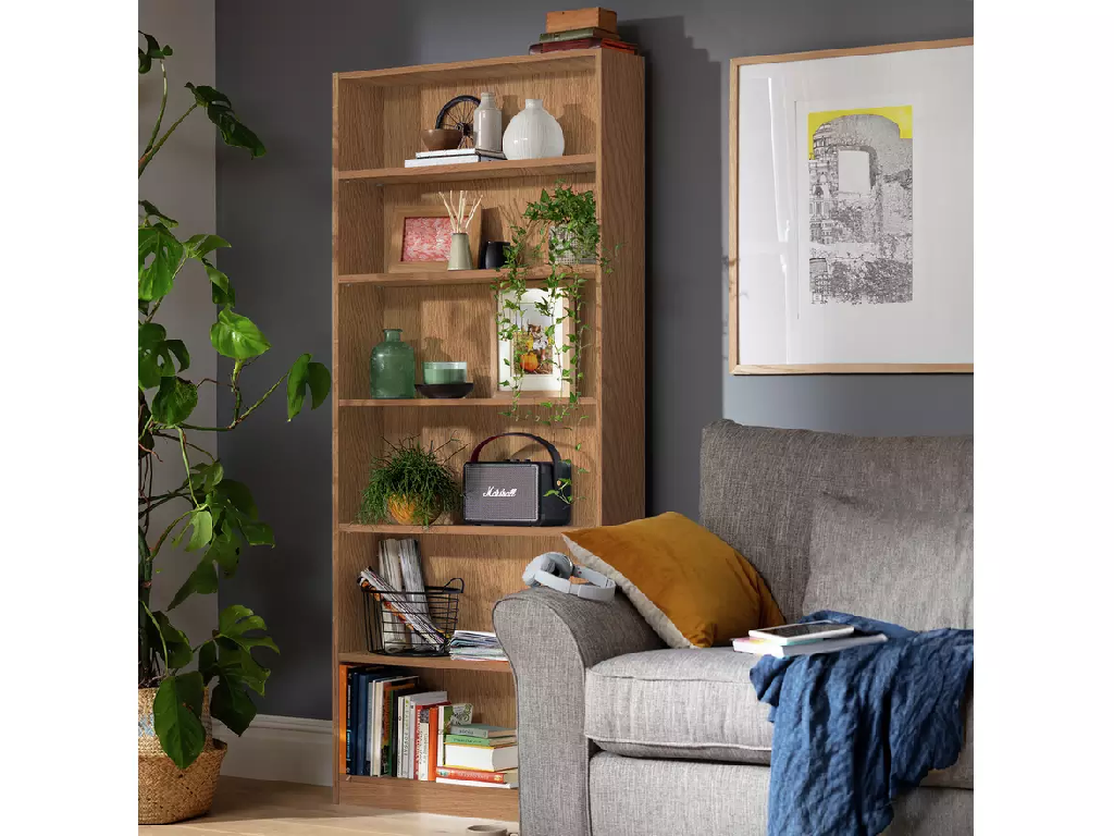 Maine Bookcase - Oak Effect
