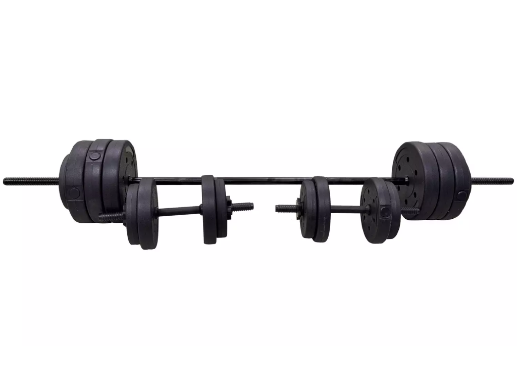 Opti Vinyl Dumbbell and Barbell Set - 50kg