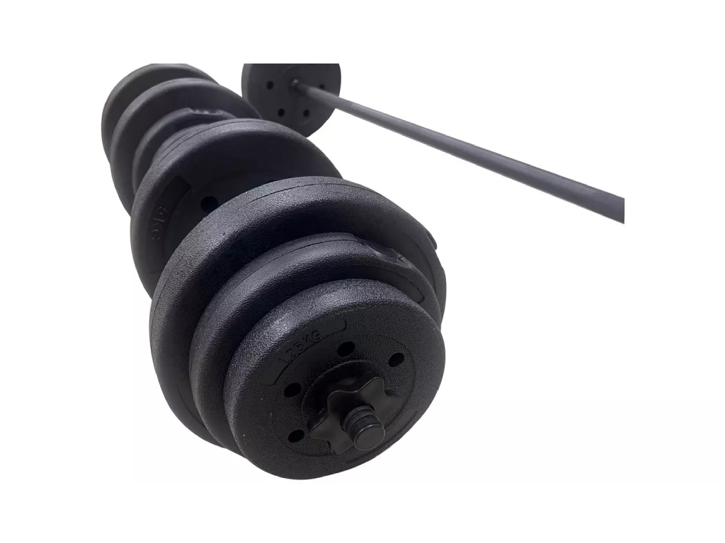 Opti Vinyl Dumbbell and Barbell Set - 50kg