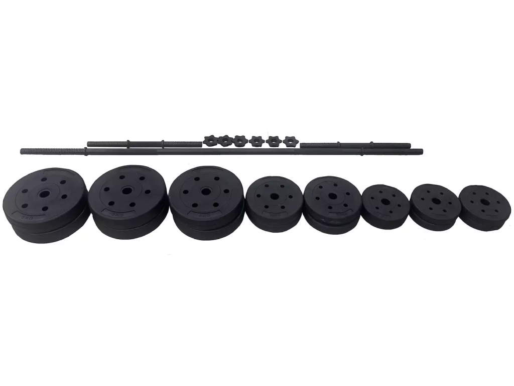 Opti Vinyl Dumbbell and Barbell Set - 50kg